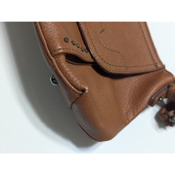 Catchfly Studio Western Leather Purse Shoulder Bag Brown Turquoise Crossbody - Picture 6 of 7